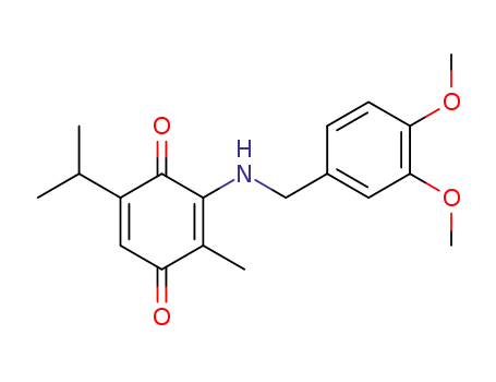 5-isopropyl-2-methyl-3-(3,4-dimethoxylbenzylamino)-1,4-benzoquinone