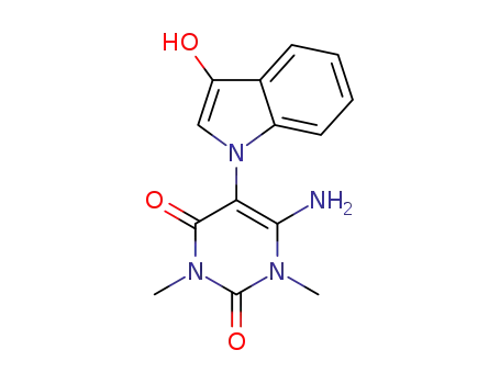 6-amino-5-(3-hydroxy-indol-1-yl)-1,3-dimethyl-1H-pyrimidine-2,4-dione