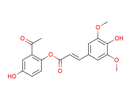 (E)-2-acetyl-4-hydroxyphenyl 3-(4-hydroxy-3,5-dimethoxyphenyl)acrylate