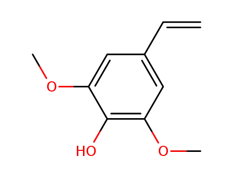 Molecular Structure of 28343-22-8 (Phenol, 4-ethenyl-2,6-dimethoxy-)