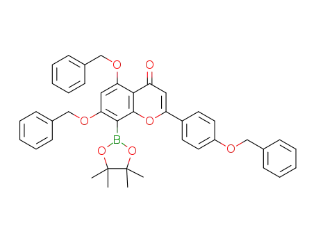 5,7-bis(benzyloxy)-2-(4-(benzyloxy)phenyl)-8-(4,4,5,5-tetramethyl-1,3,2-dioxaborolan-2-yl)-4H-chromen-4-one