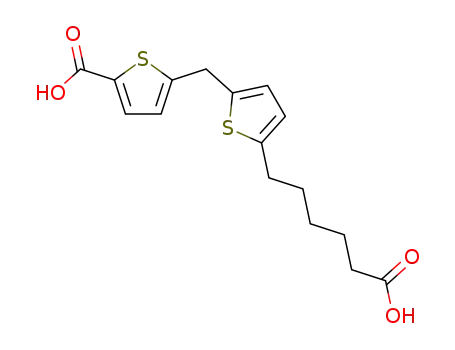 6-[5-(5-carboxy-[2]thienylmethyl)-[2]thienyl]-hexanoic acid
