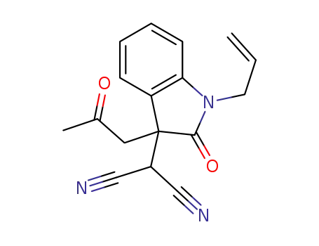 2-(1-allyl-2-oxo-3-(2-oxopropyl)indolin-3-yl)malononitrile