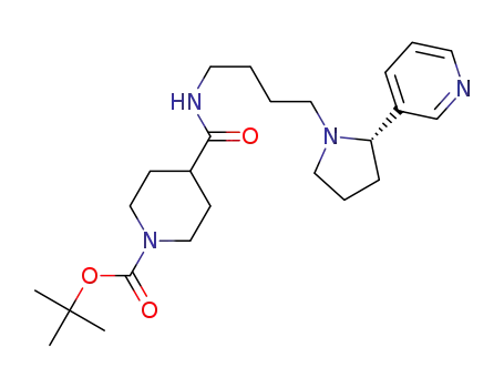 N-(tert-butoxycarbonyl)piperidine-4-carboxylic acid N-(4-((S)-2-(pyridin-3-yl)pyrrolidin-1-yl)butyl)amide