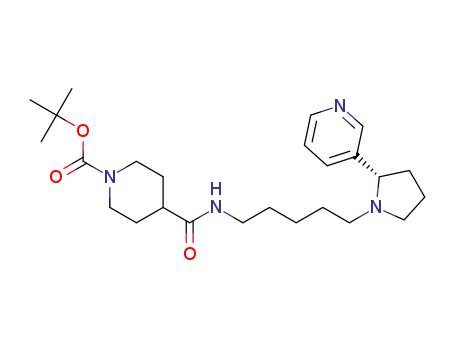 (S)-tert-butyl 4-((5-(2-(pyridin-3-yl)pyrrolidin-1-yl)pentyl)carbamoyl)piperidine-1-carboxylate