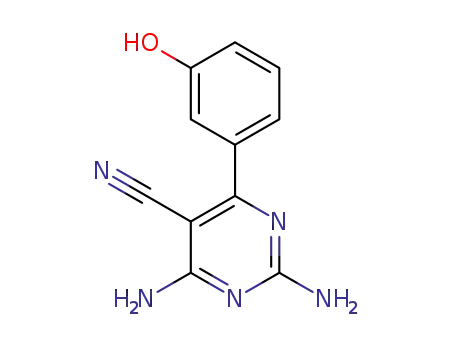 2,4-diamino-6-(3-hydroxyphenyl)-5-pyrimidinecarbonitrile