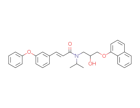 (E)-N-(2-hydroxy-3-(naphthalen-1-yloxy)propyl)-N-isopropyl-3-(3-phenoxyphenyl)acrylamide