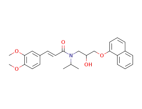 (E)-3-(3,4-dimethoxyphenyl)-N-(2-hydroxy-3-(naphthalen-1-yloxy)propyl)-N-isopropylacrylamide