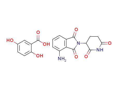 (R,S)-4-amino-2-(2,6-dioxo-3-piperidinyl)isoindol-1,3-dione gentisicate