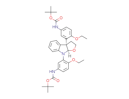 di-tert-butyl (((3aR,8aR)-2,3-dihydro-8H-furo[2,3-b]indole-3a,8(8aH)-diyl)bis(4-ethoxy-3,1-phenylene))dicarbamate