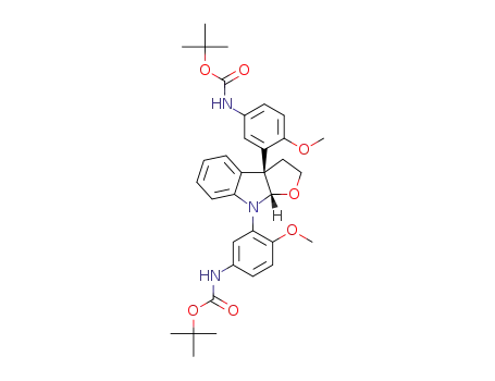 di-tert-butyl (((3aS,8aS)-2,3-dihydro-8H-furo[2,3-b]indole-3a,8(8aH)-diyl)bis(4-methoxy-3,1-phenylene))dicarbamate
