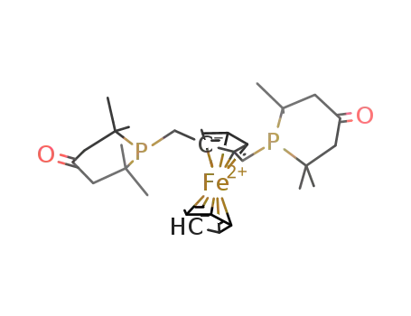 1,2-bis-(P-(2,2,6,6,-tetramethylphosphinan-4-one))dimethylferrocene