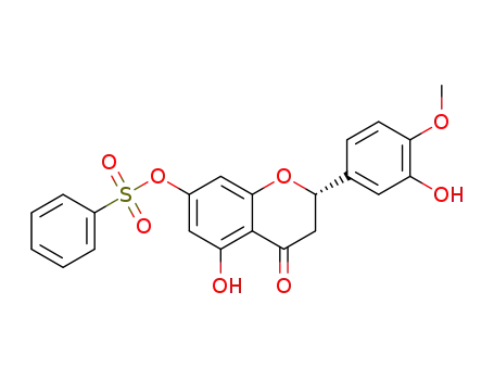(2S)-5-hydroxy-2-(3-hydroxy-4-methoxyphenyl)-4-oxochroman-7-yl benzenesulfonate