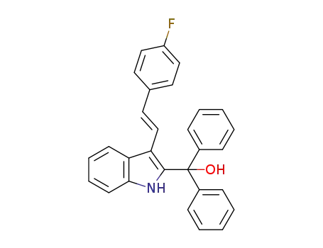 (E)-(3-(4-fluorostyryl)-1H-indol-2-yl)diphenylmethanol