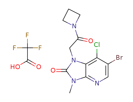 1-(2-(azetidin-1-yl)-2-oxoethyl)-6-bromo-7-chloro-3-methyl-1,3-dihydro-2H-imidazo[4,5-b]pyridin-2-one trifluoroacetic acid