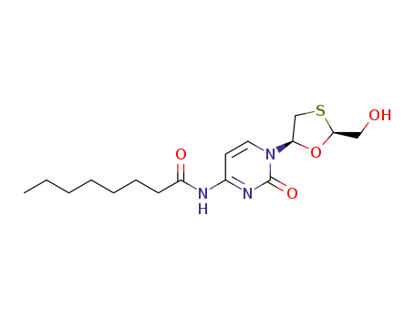 N4-octanoyl-(−)-L-2',3'-dideoxy-3'-thiacytidine