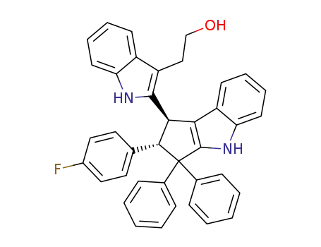 2-(2-(2-(4-fluorophenyl)-3,3-diphenyl-1,2,3,4-tetrahydrocyclopenta[b]indol-1-yl)-1H-indol-3-yl)ethanol