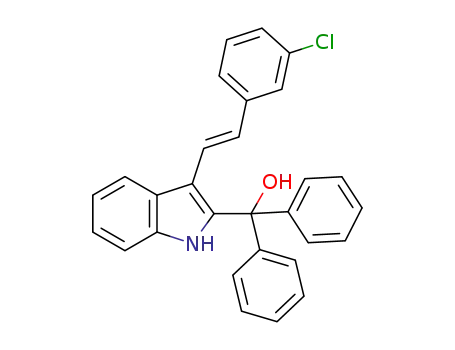 (E)-(3-(3-chlorostyryl)-1H-indol-2-yl)diphenylmethanol