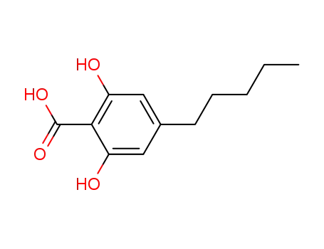 Molecular Structure of 61695-63-4 (2,6-dihydroxy-4-pentylbenzoic acid)