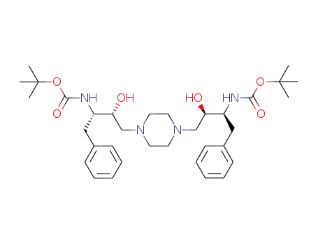 di-tert-butyl ((2S,2′S,3R,3′R)-piperazine-1,4-diylbis(3-hydroxy-1-phenylbutane-4,2-diyl))dicarbamate