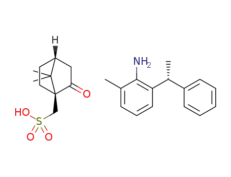(R)-2-methyl-6-(1-phenylethyl)benzenaminium ((1S,4R)-7,7-dimethyl-2-oxobicyclo[2.2.1]heptan-1-yl)methanesulfonate