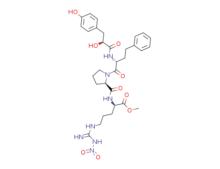 methyl N2-(((2R)-2-((S)-2-hydroxy-3-(4-hydroxyphenyl)propanamido)-4-phenylbutanoyl)-L-prolyl)-Nω-nitro-D-argininate