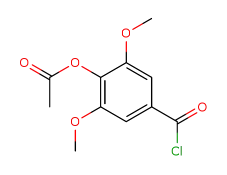 Molecular Structure of 39657-47-1 (4-acetoxy-3,5-dimethoxybenzoyl chloride)