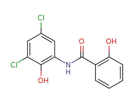 Molecular Structure of 81665-46-5 (N-(3,5-Dichloro-2-hydroxyphenyl)-2-hydroxybenzamide)
