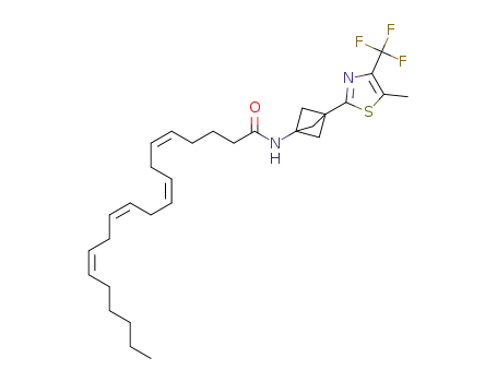 (5Z,8Z,11Z,14Z)-N-(3-(5-methyl-4-(trifluoromethyl)thiazol-2-yl)bicyclo[1.1.1]pentan-1-yl)icosa-5,8,11,14-tetraenamide