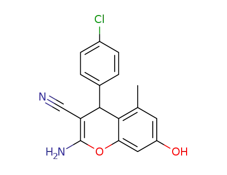 2-amino-4-(4-chlorophenyl)-7-hydroxy-5-methyl-4H-chromene-3-carbonitrile