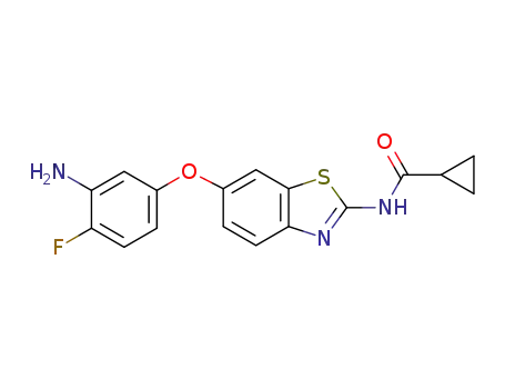 N-(6-(3-amino-4-fluorophenoxy)benzo[d]thiazol-2-yl)cyclopropanecarboxamide