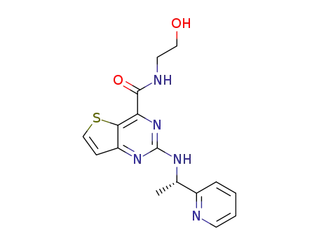 (S)-N-(2-hydroxyethyl)-2-((1-(pyridin-2-yl)ethyl)amino)thieno[3,2-d]pyrimidine-4-carboxamide
