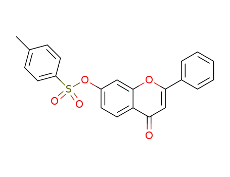 Molecular Structure of 137527-18-5 (4H-1-Benzopyran-4-one, 7-[[(4-methylphenyl)sulfonyl]oxy]-2-phenyl-)
