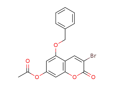3-bromo-5-benzyloxy-7-acetoxyl-2-chromenone