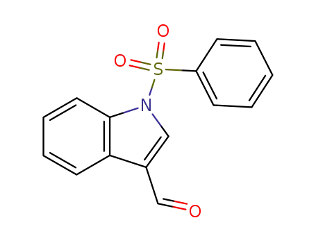 Molecular Structure of 80360-20-9 (1-(PHENYLSULFONYL)-1H-INDOLE-3-CARBALDEHYDE)