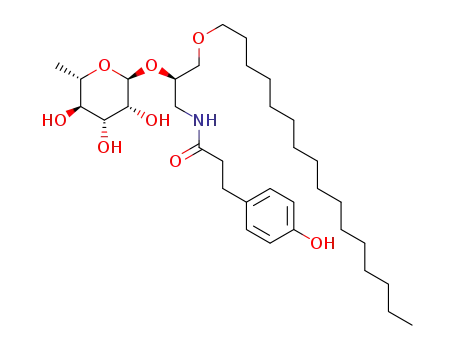 3‐(‐3‐(p‐hydroxyphenylpropyl))amido‐1‐O‐hexadecyloxy‐2R‐(O‐α‐L‐rhamnopyranosyl)‐sn‐glycerol