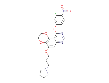 10-(3-chloro-4-nitrophenoxy)-5-(3-(pyrrolidin-1-yl)propoxy)-2,3-dihydro-[1,4]dioxino[2,3-f]quinazoline
