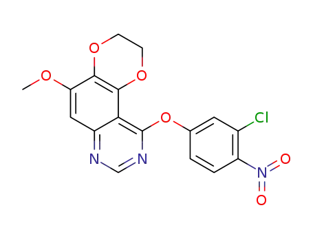 10-(3-chloro-4-nitrophenoxy)-5-methoxy-2,3-dihydro-[1,4]dioxino[2,3-f]quinazoline