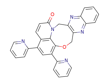4,6-di(pyridin-2-yl)-8,15-dihydro-1H-quinolino[8′,1′:2,3,4][1,4]oxazocino[6,7-b]-quinoxalin-1-one