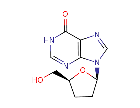 Molecular Structure of 69655-05-6 (Dideoxyinosine)
