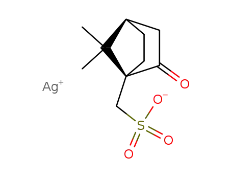 Molecular Structure of 20520-61-0 (Bicyclo[2.2.1]heptane-1-methanesulfonic acid, 7,7-dimethyl-2-oxo-,
silver(1+) salt, (1S)-)