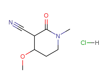 4-methoxy-1-methyl-2-oxo-piperidine-3-carbonitrile; hydrochloride
