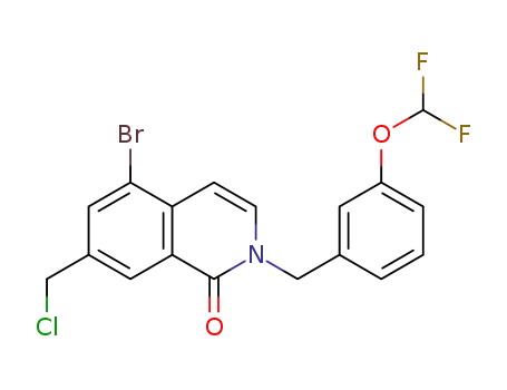 5-bromo-7-(chloromethyl)-2-(3-(difluoromethoxy)benzyl)isoquinolin-1(2H)-one