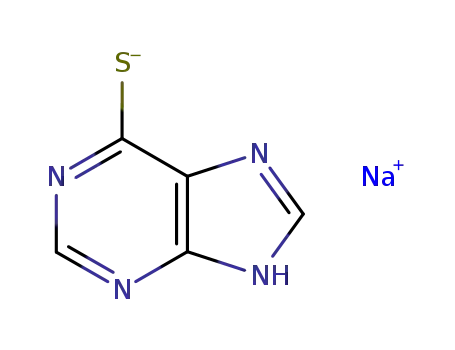 Molecular Structure of 1194-62-3 (6H-purine-6-thione, 3,7-dihydro-, monosodium salt)