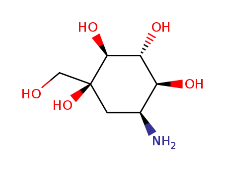 (1S,2S,3R,4S,5S)-1-amino-5-hydroxymethyl-2,3,4,5-tetrahydroxycyclohexane