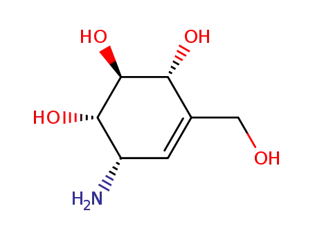 4-Cyclohexene-1,2,3-triol,6-amino-4-(hydroxymethyl)-, (1S,2S,3R,6S)-