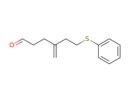 Molecular Structure of 78791-56-7 (Hexanal, 4-methylene-6-(phenylthio)-)