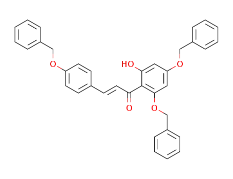 Molecular Structure of 88607-79-8 (E-3-(4-BENZYLOXY)-1-(2.4-BISBENZYLOXY-6-HYDROXY)PHENYL)PROPENONE)