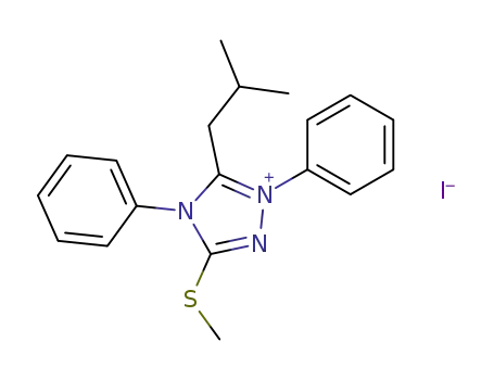 5-Isobutyl-3-methylsulfanyl-1,4-diphenyl-4H-[1,2,4]triazol-1-ium; iodide