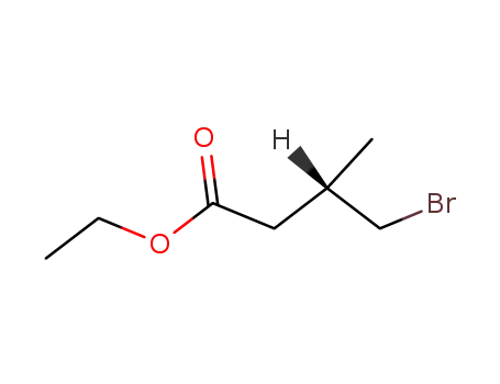 Molecular Structure of 65527-97-1 (Butanoic acid, 4-bromo-3-methyl-, ethyl ester, (S)-)